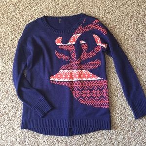 Navy Blue Reindeer Sweater